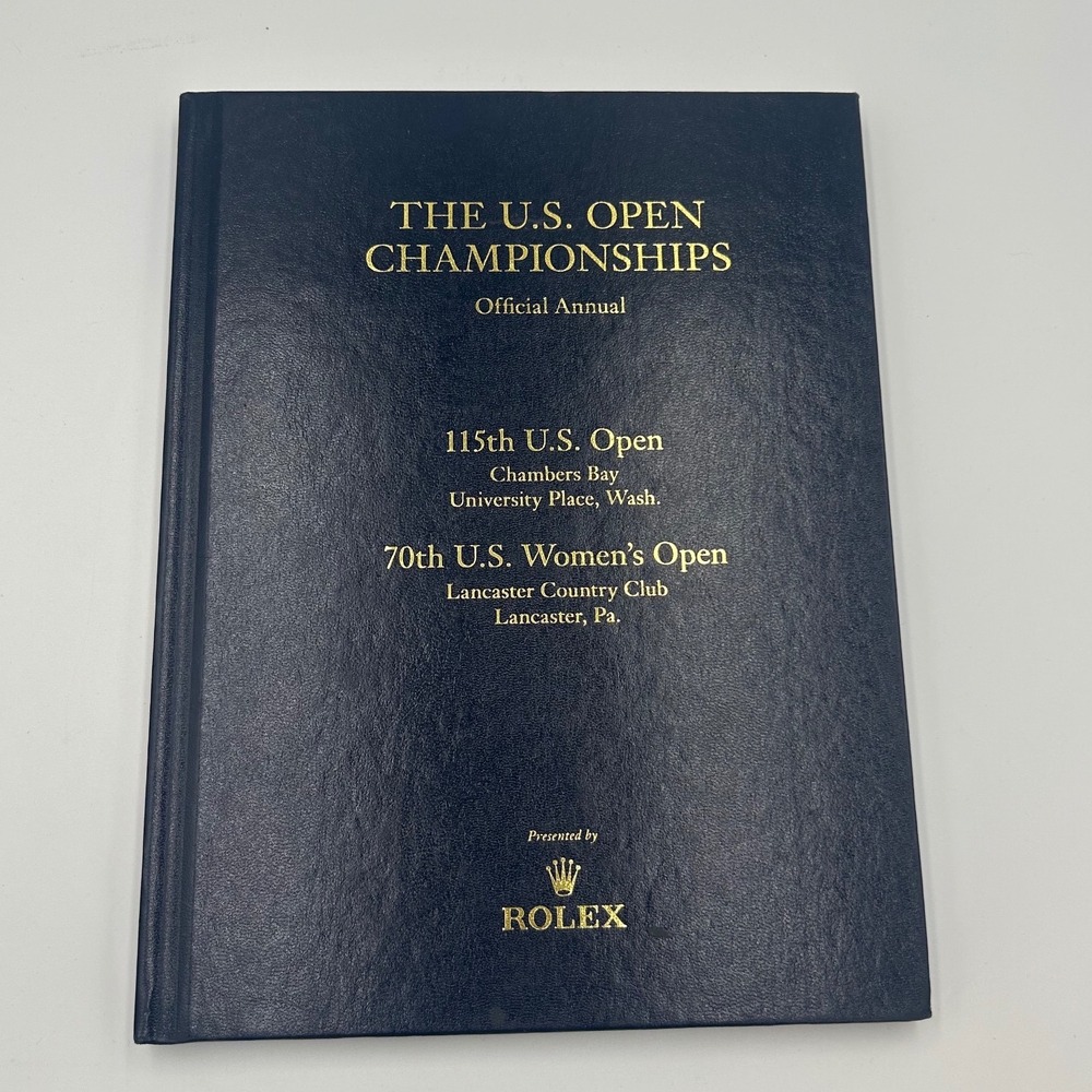 2015 US Open Championships Official Annual Rolex Chambers Bay Golf Book Navy